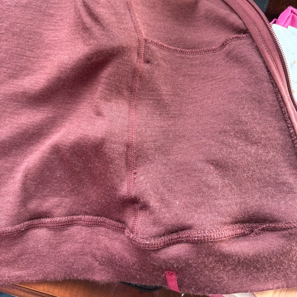Woolly Womens zip up  Burgundy Hoodie size Small - Picture 7 of 9